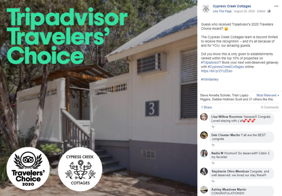 Cypress Creek Cottages (Consumer Services) - Facebook