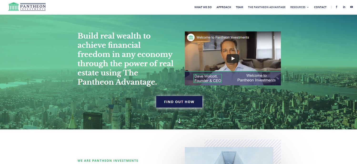 Pantheon Investments (Consumer Services) - Wordpress Website
