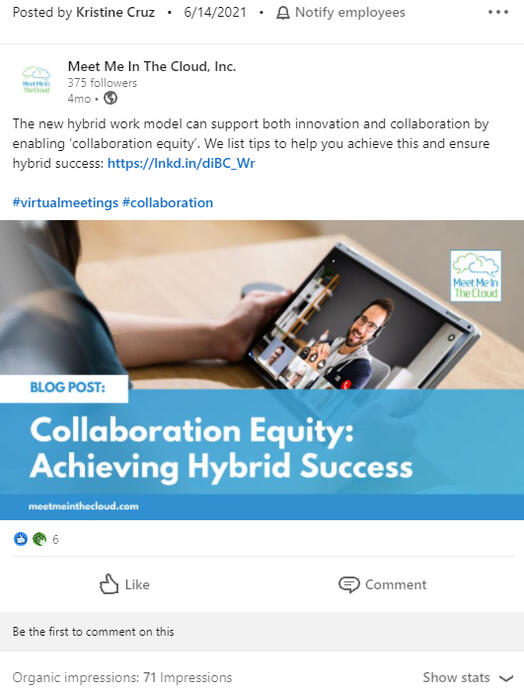 Meet Me In The Cloud (B2B Services) - LinkedIn