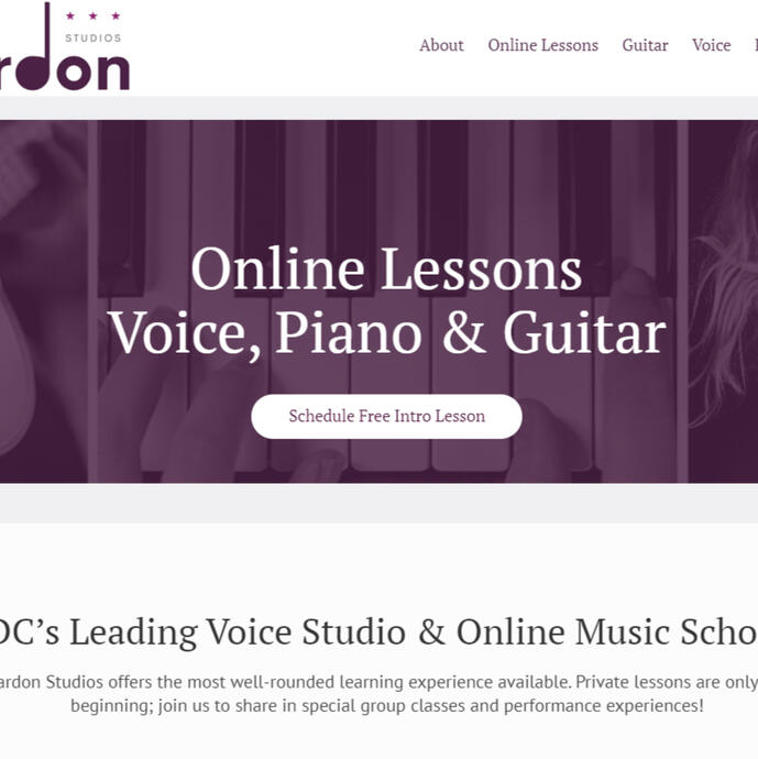 Cardon Studios (Local Services) - Wordpress Website